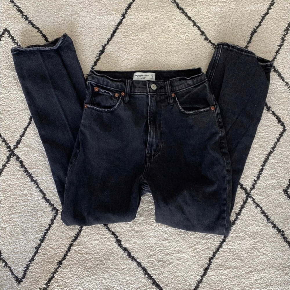 Abercrombie ankle straight Jeans black